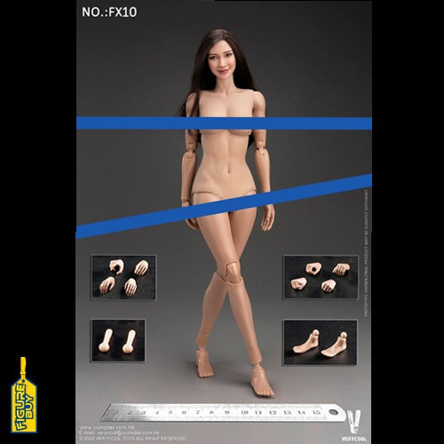 (재예약-3월출시 )VERYCOOL  - FX10- 1/6 사이즈-Asia Youthful Beauty Head Sculpt + VC 3.0 Middle Chest Female Body Set