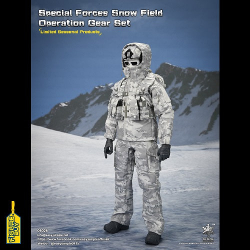 (예약 상품)  EASY&amp;SIMPLE - 06026 -1/6 사이즈- Special Forces Snow Field Operation Gear Set(시즌 한정판)
