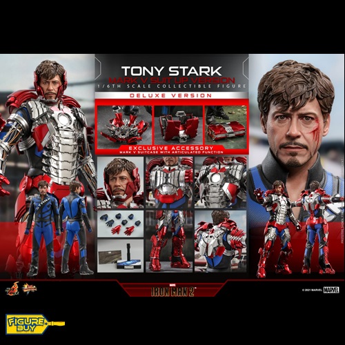 (한정 상품 - 빠른 배송 예약 상품) HotToys - MMS600 - 1/6사이즈 - Iron Man 2 -Tony Stark (Mark V Suit up Version) EXCLUSIVE DELUXE VERSION