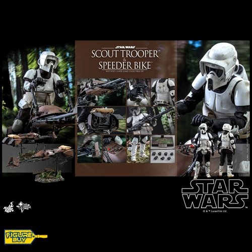(빠른 배송 예약 상품)  Hot Toys - MMS612 - 1/6사이즈- Star Wars: Return of the Jedi -Scout Trooper and Speeder Bike