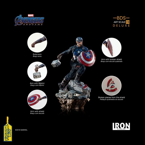 (예약)Iron Studios-1/10사이즈- Captain America- DX 버젼