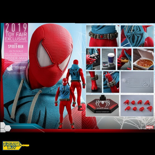 (2월말 순차배송_예약상품)Hot Toys - Marvel&#039;s Spider-Man - 1/6사이즈 Spider-Man (Scarlet Spider Suit) (Toy Fair Exclusive)