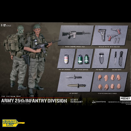 DAMTOYS-  1/12사이즈-POCKET ELITE SERIES -  ARMY 25th Infantry Division Private STAFF SERGEANT