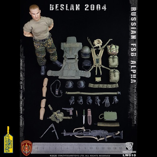 (예약 상품) Crazy Figure- 1/12 사이즈-LW010- Russian alpha special forces machine gunner