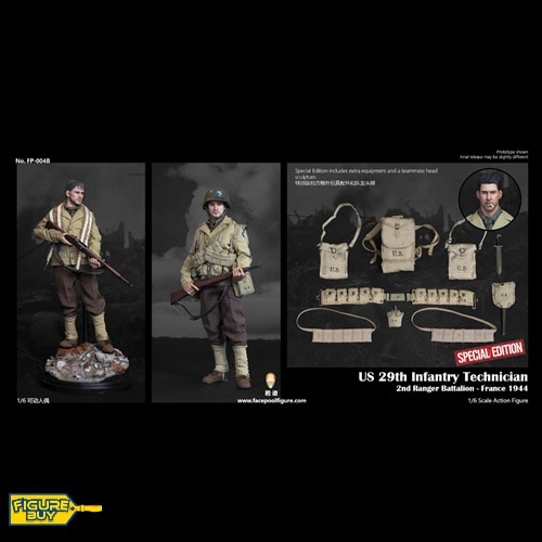 Facepoolfigure - 1/6 사이즈 - FP004B - US 29th Infantry Technician - 2nd Ranger Battalion - France 1944 (Special Edition)