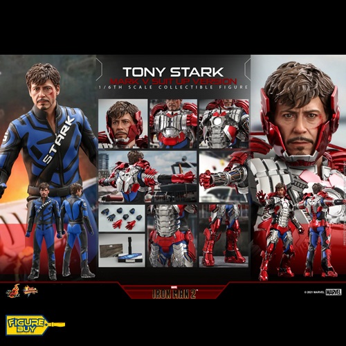 (빠른 배송 예약 상품) HotToys - MMS599 - 1/6사이즈 - Iron Man 2 -Tony Stark (Mark V Suit up Version)