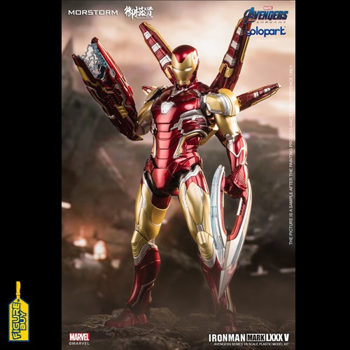 예약 (2021년 원더 페스티벌 전시회 한정)  Yolopark - 1/9 사이즈-  Iron Man MK85 (Painted PLAMO)- Deluxe Version - Clear Version