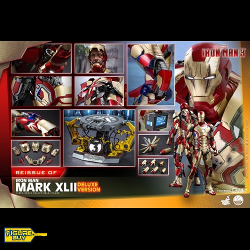 (빠른 배송 예약 상품) Hot Toys - QS008 - 1/4 사이즈- Iron Man 3 -Mark XLII (Deluxe Version)