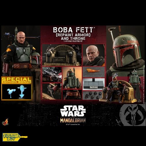 (빠른 배송 예약 상품)Hot Toys -TMS056- 1/6 사이즈- Star Wars: The Mandalorian -Boba Fet (Repaint Armor) and Throne  (SPECIAL EDITION)
