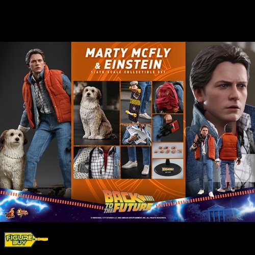 (한시적 예약 상품) Hot Toys - MMS573 - 1/6사이즈- Back to the Future - Marty McFly and Einstein