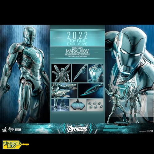 (이벤트- 빠른 배송 예약 상품- 2022 토이페어 한정판 ) Hot Toys - MMS646D45 - 1/6사이즈- Avengers: Endgame - Iron Man Mark LXXXV (Holographic Version)