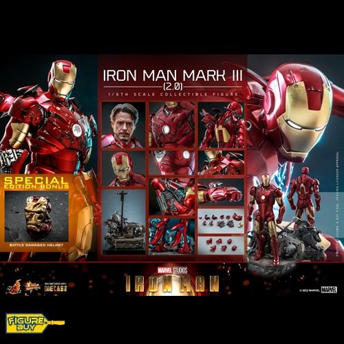 (빠른 배송 예약 상품) Hot Toys - MMS664D48B - 1/6사이즈 - Iron Man - Iron Man Mark III (2.0) (SPECIAL EDITION)